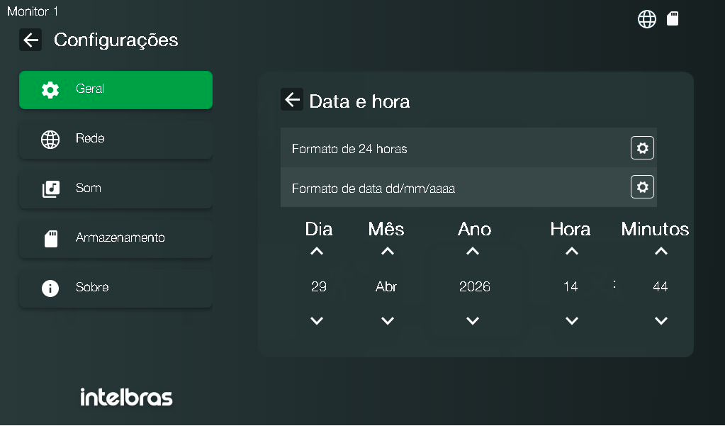 Tela config data e hora 2
